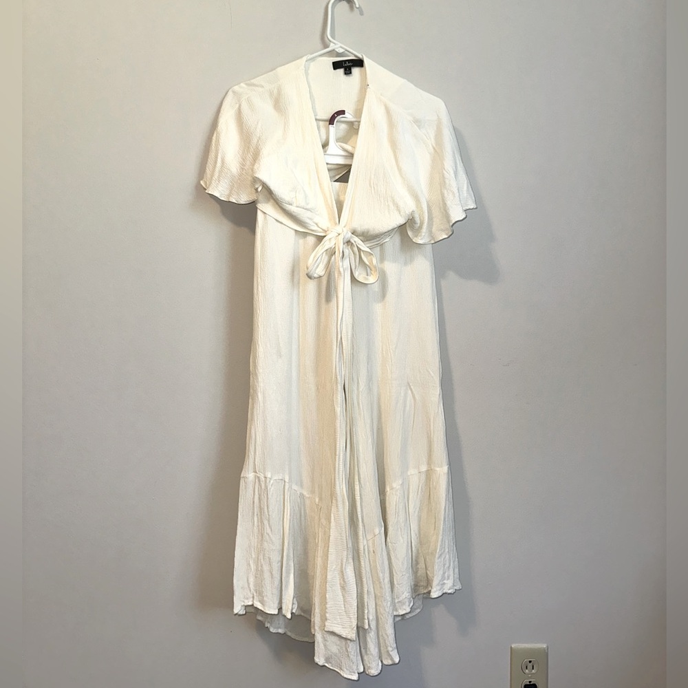 Flare pants and front tie blouse. Worn twice!